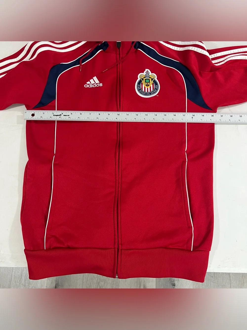 Chivas USA Track Jacket Mens Medium Red Adidas MLS Football Soccer
